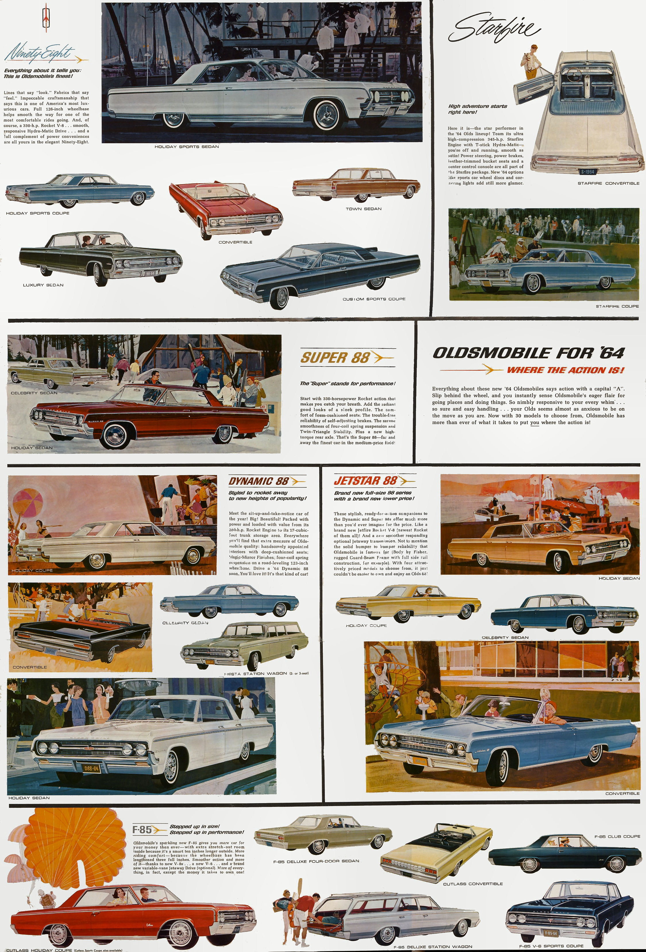 1964 Oldsmobile Motor Cars Foldout Page 4